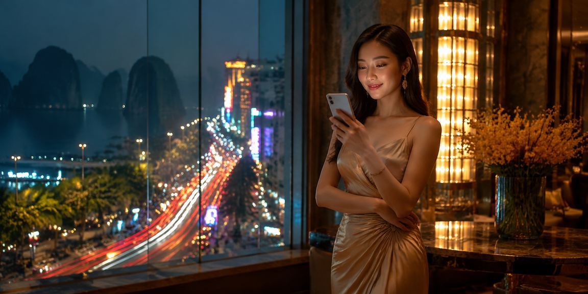 Người chơi trải nghiệm casino trực tuyến kqsx trên thiết bị di động tại vịnh Hạ Long