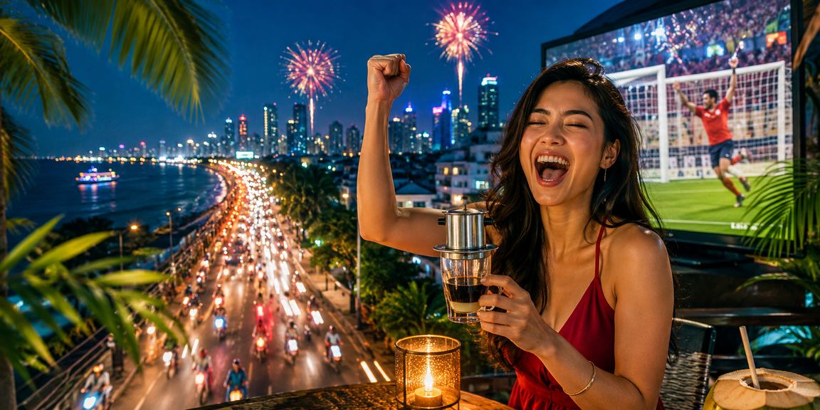 Không gian giải trí casino sôi động tại TP. Hồ Chí Minh kết hợp với nét văn hóa cà phê đặc trưng của người Việt